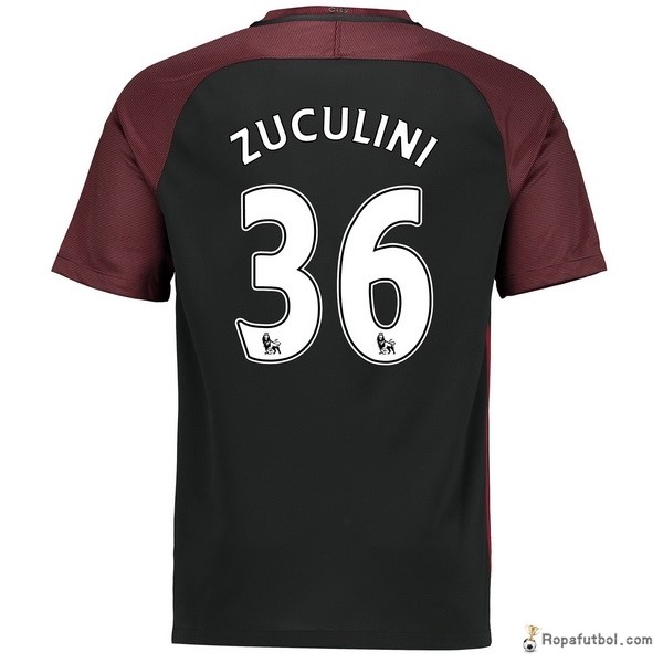 Camiseta Manchester City Replica Segunda Ropa Zuculini 2016/17 Negro